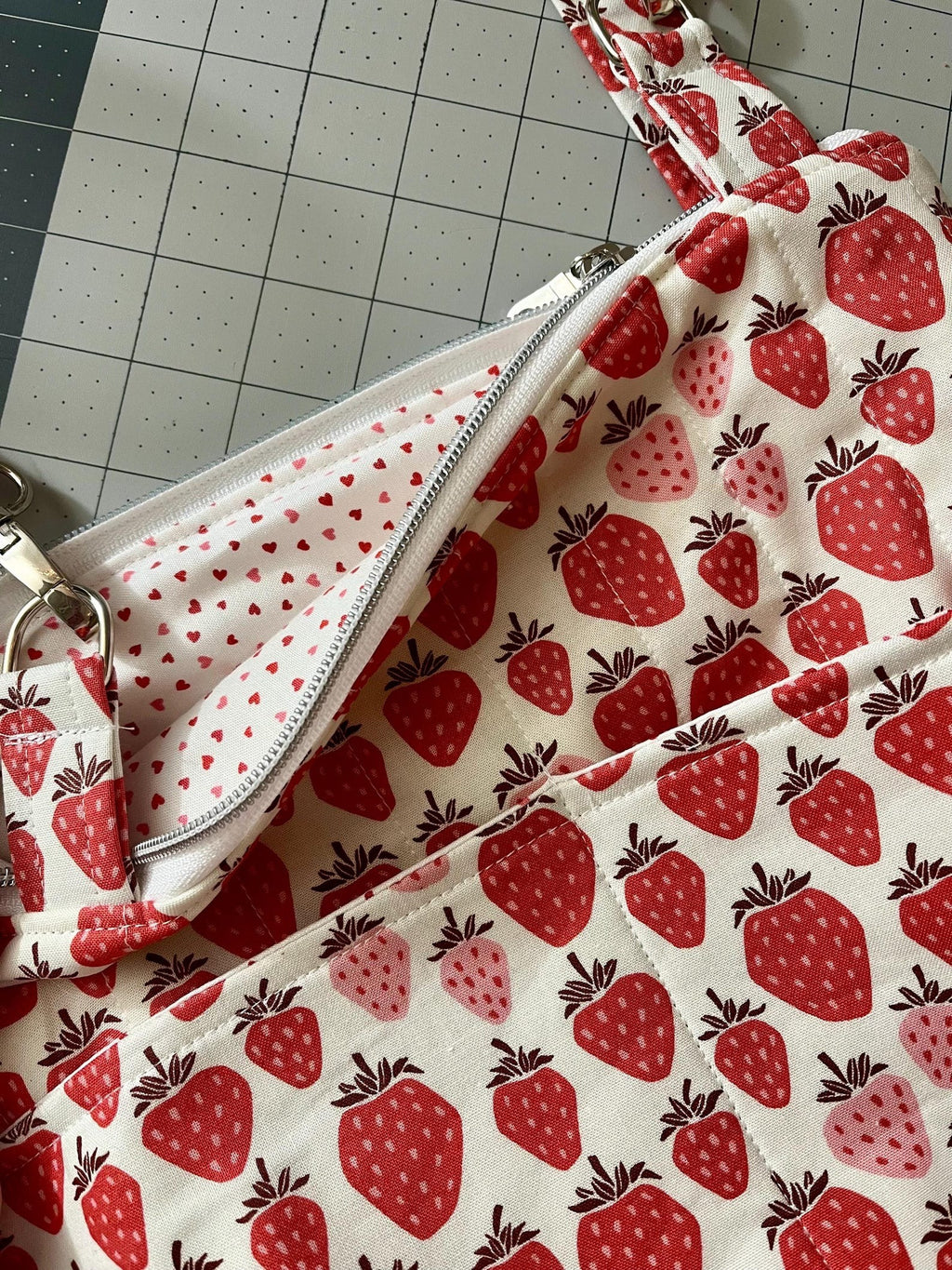 Strawberry Valentines Power Chair Armrest Bag