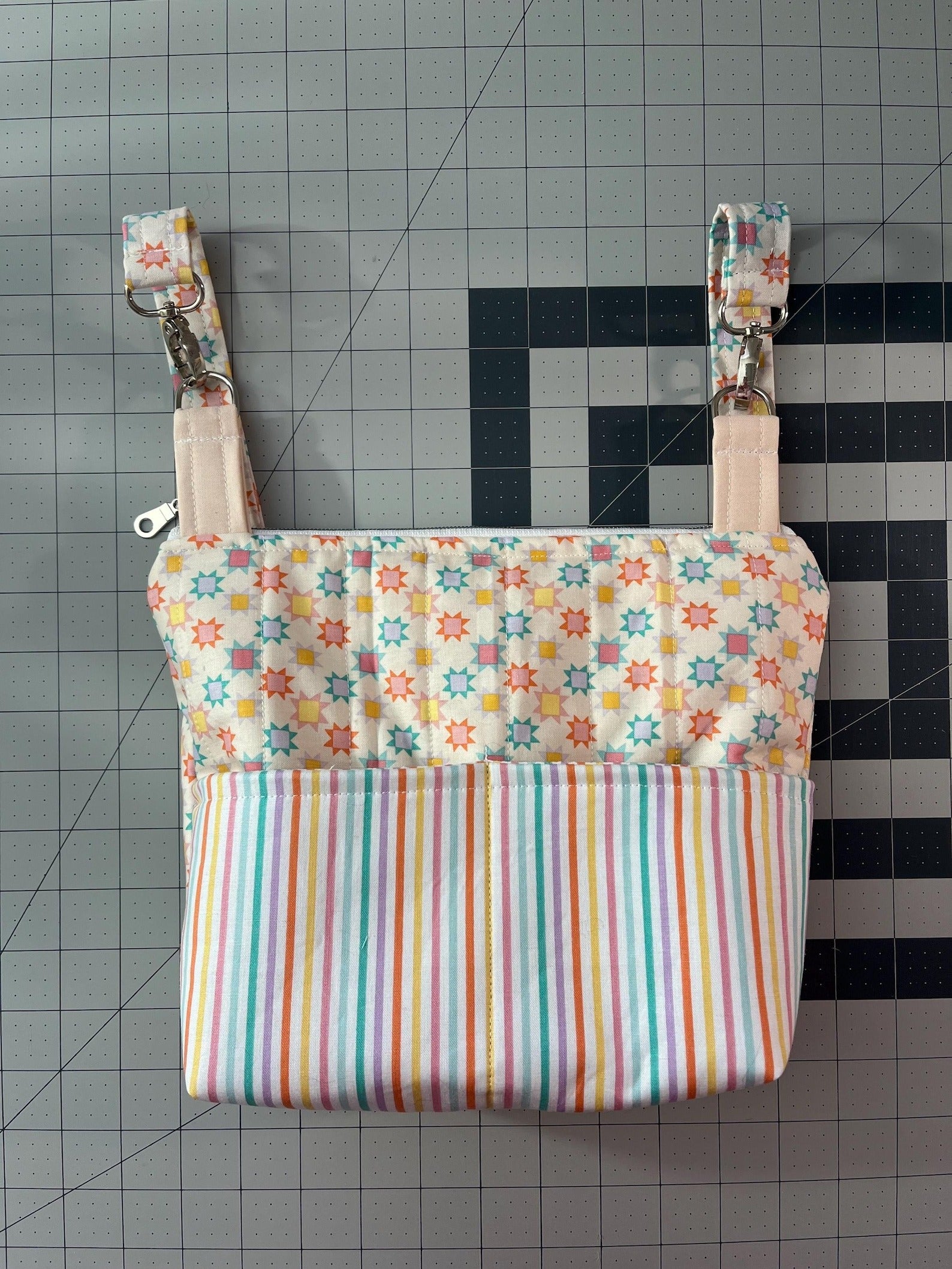 Pastel Patchwork Power Chair Armrest Bag
