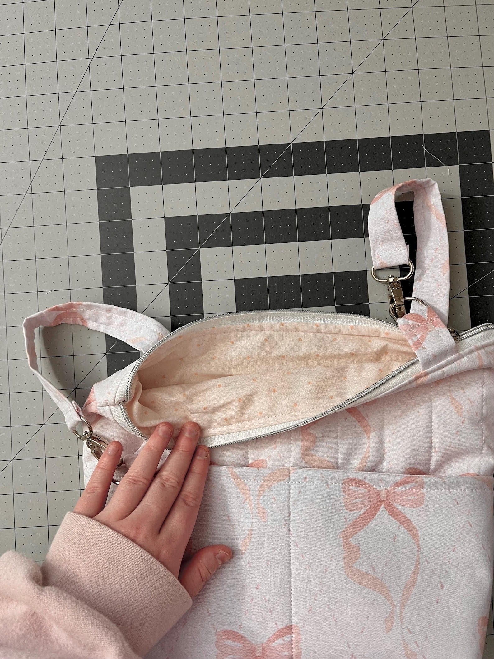 Pink Coquette Bows Power Chair Armrest Bag