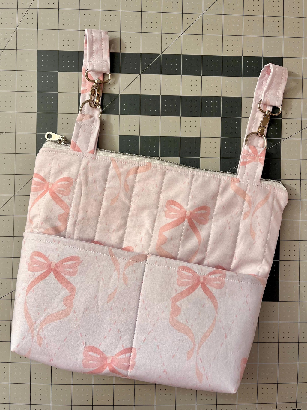 Pink Coquette Bows Power Chair Armrest Bag