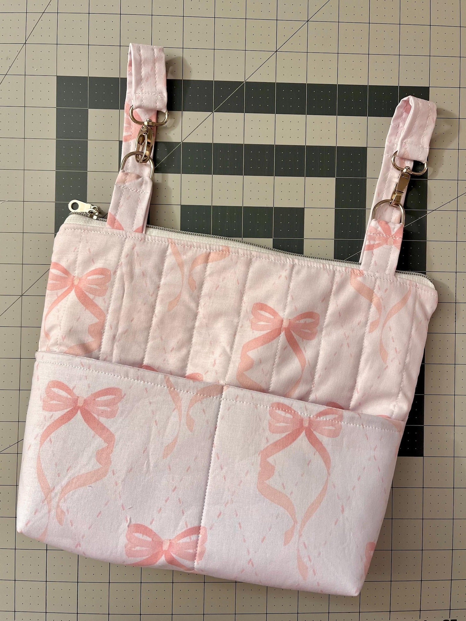 Pink Coquette Bows Power Chair Armrest Bag