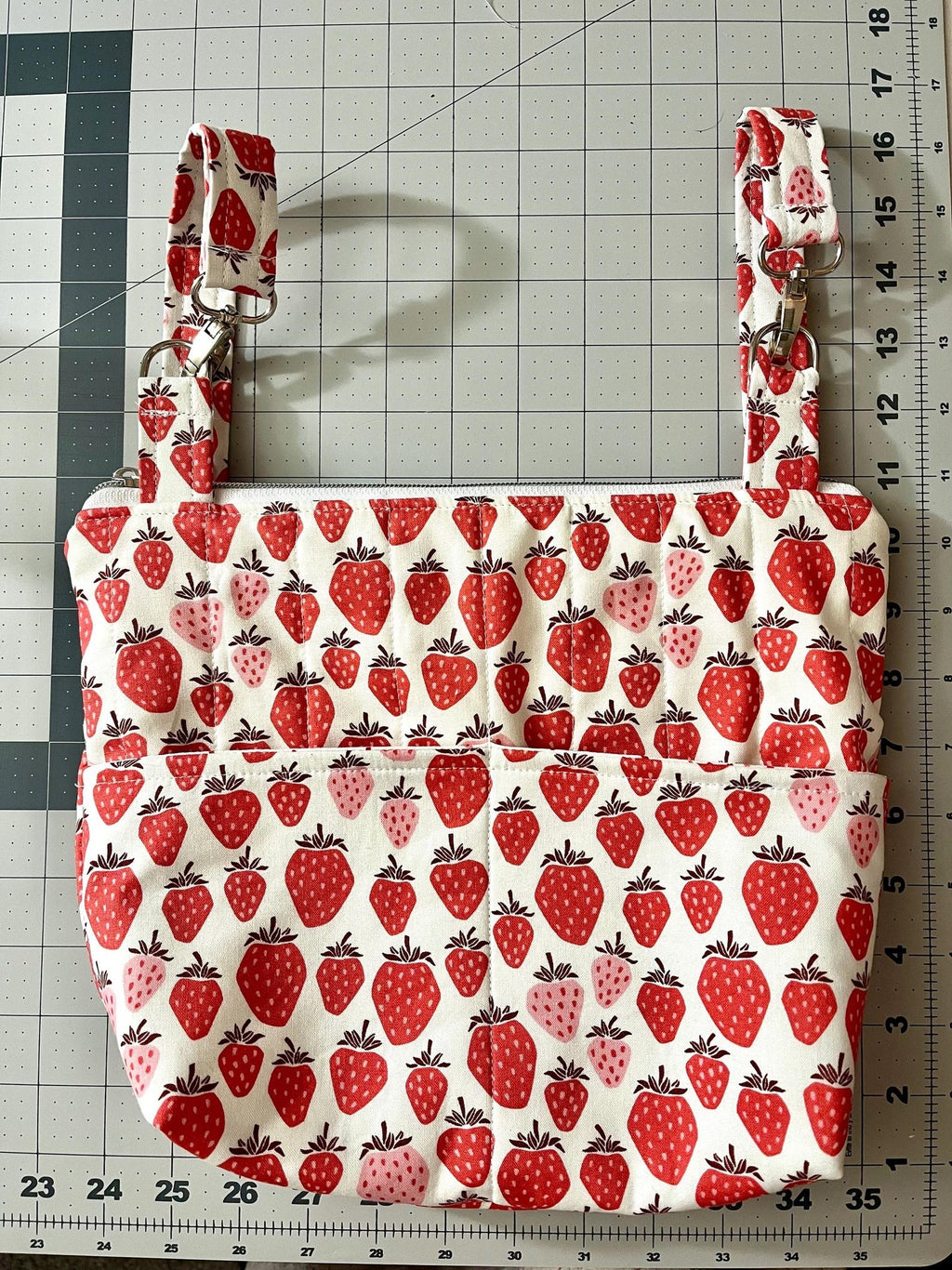 Strawberry Valentines Power Chair Armrest Bag