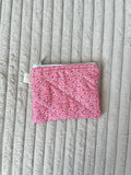 Mini Pink Flowers Keychain Wallet, coin purse for women