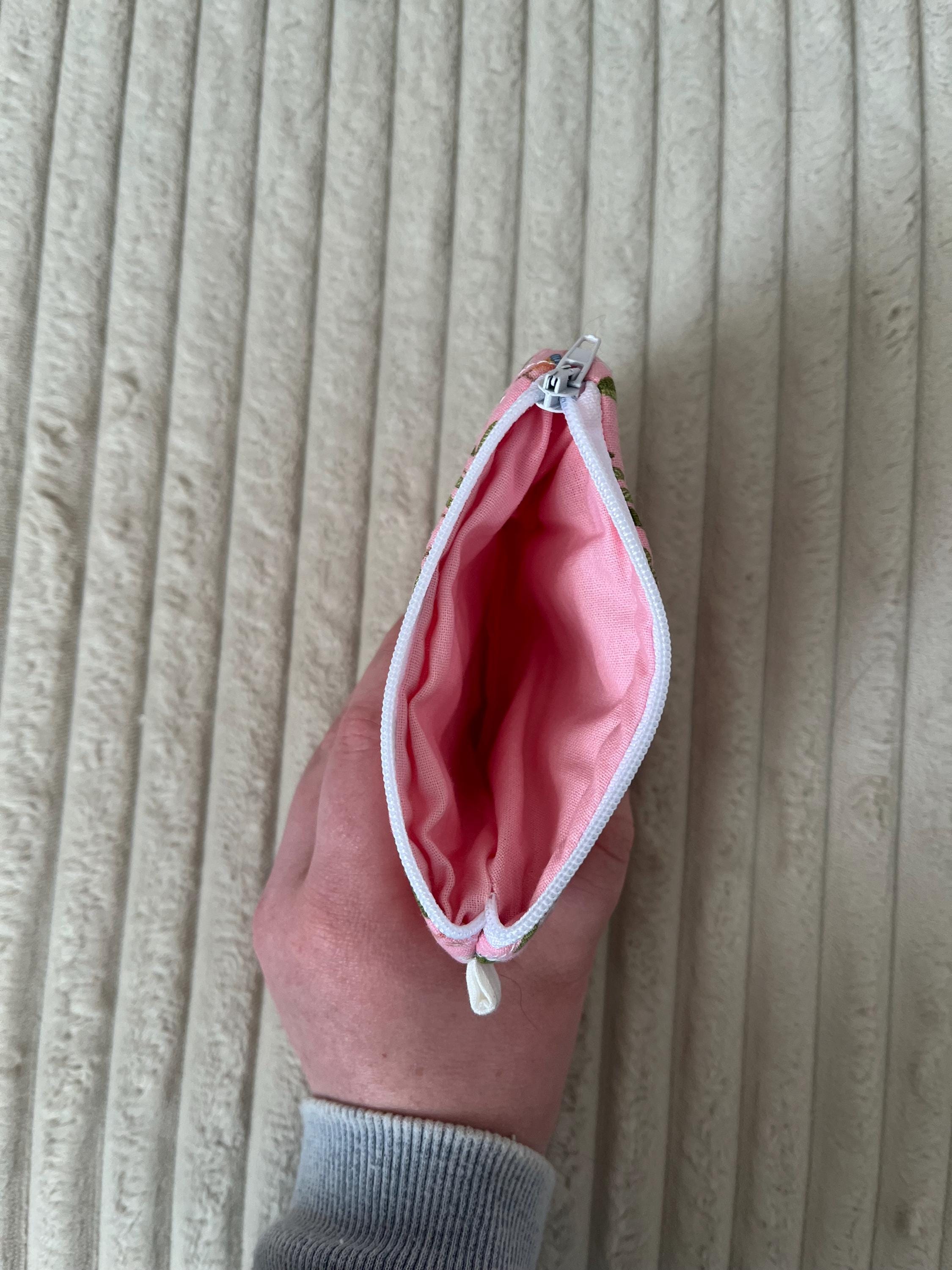 Pink Cottagecore Keychain Wallet, coin purse for women