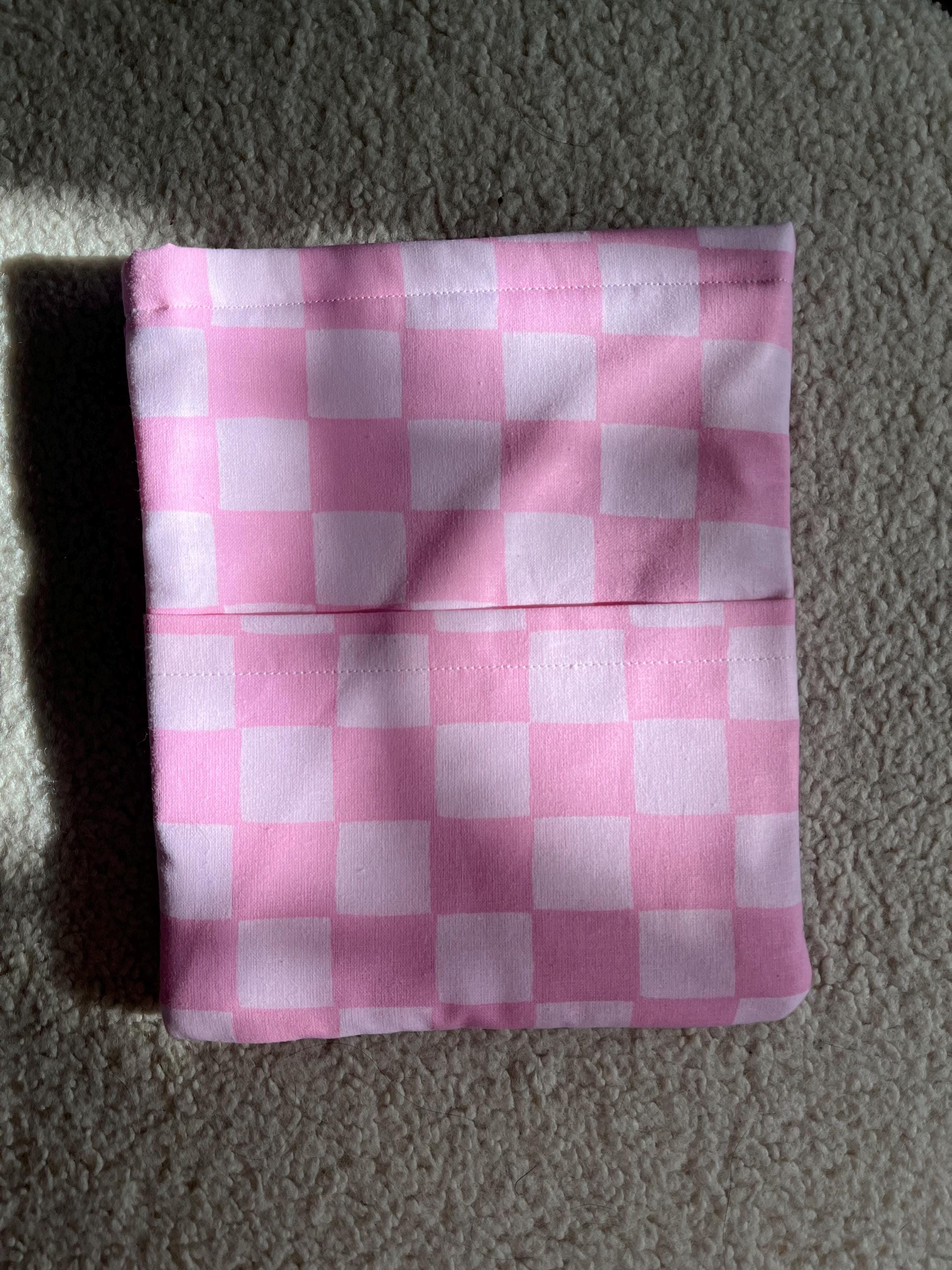 Pastel Pink Checkered Kindle Sleeve, Ereader sleeve