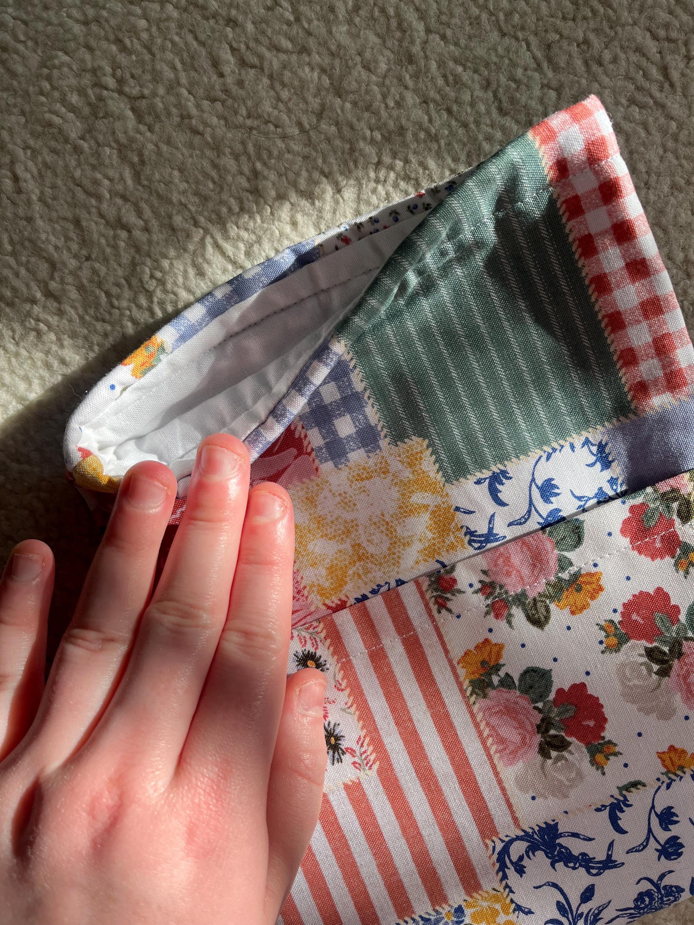 Blue Patchwork Kindle Sleeve, Ereader sleeve
