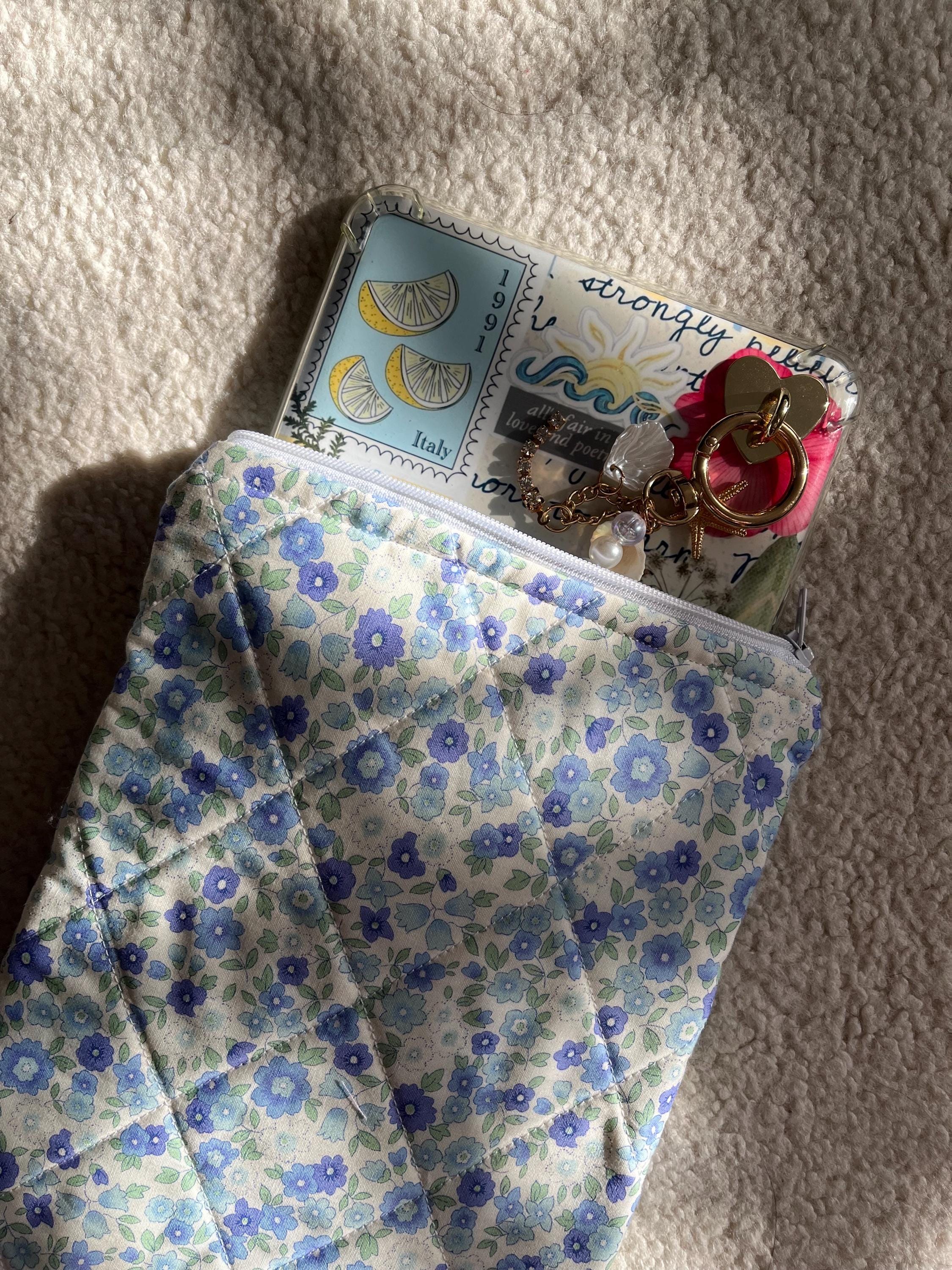 Pastel Blue Floral Kindle Sleeve, Ereader sleeve